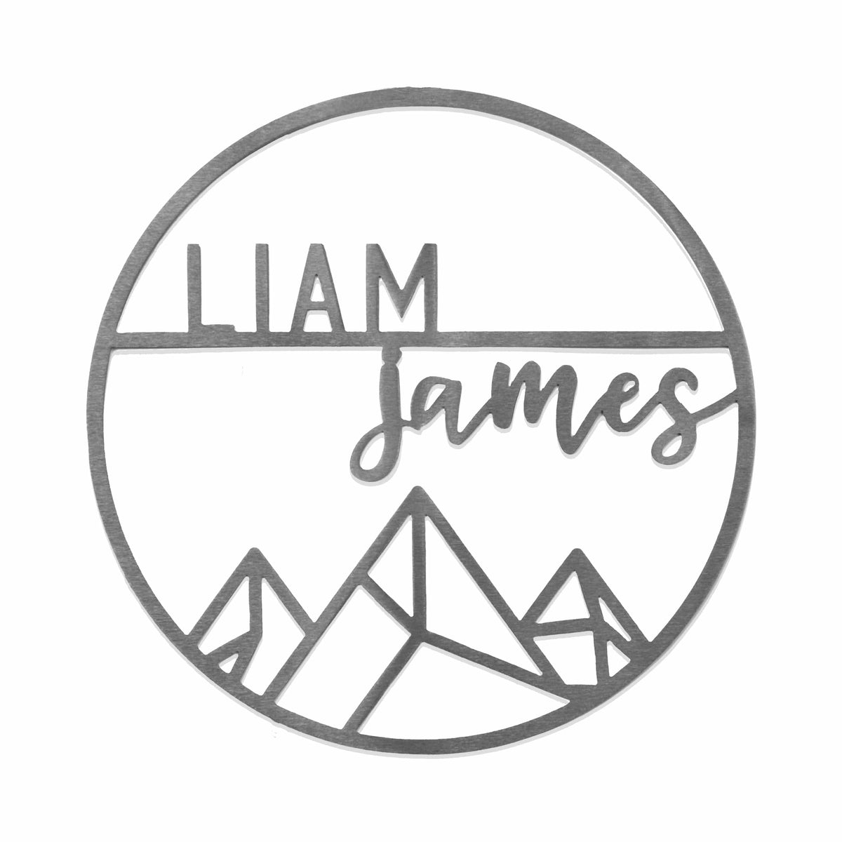 [COL] Mountain Rose Sign Collection - Circle Sign with First and Last Name
