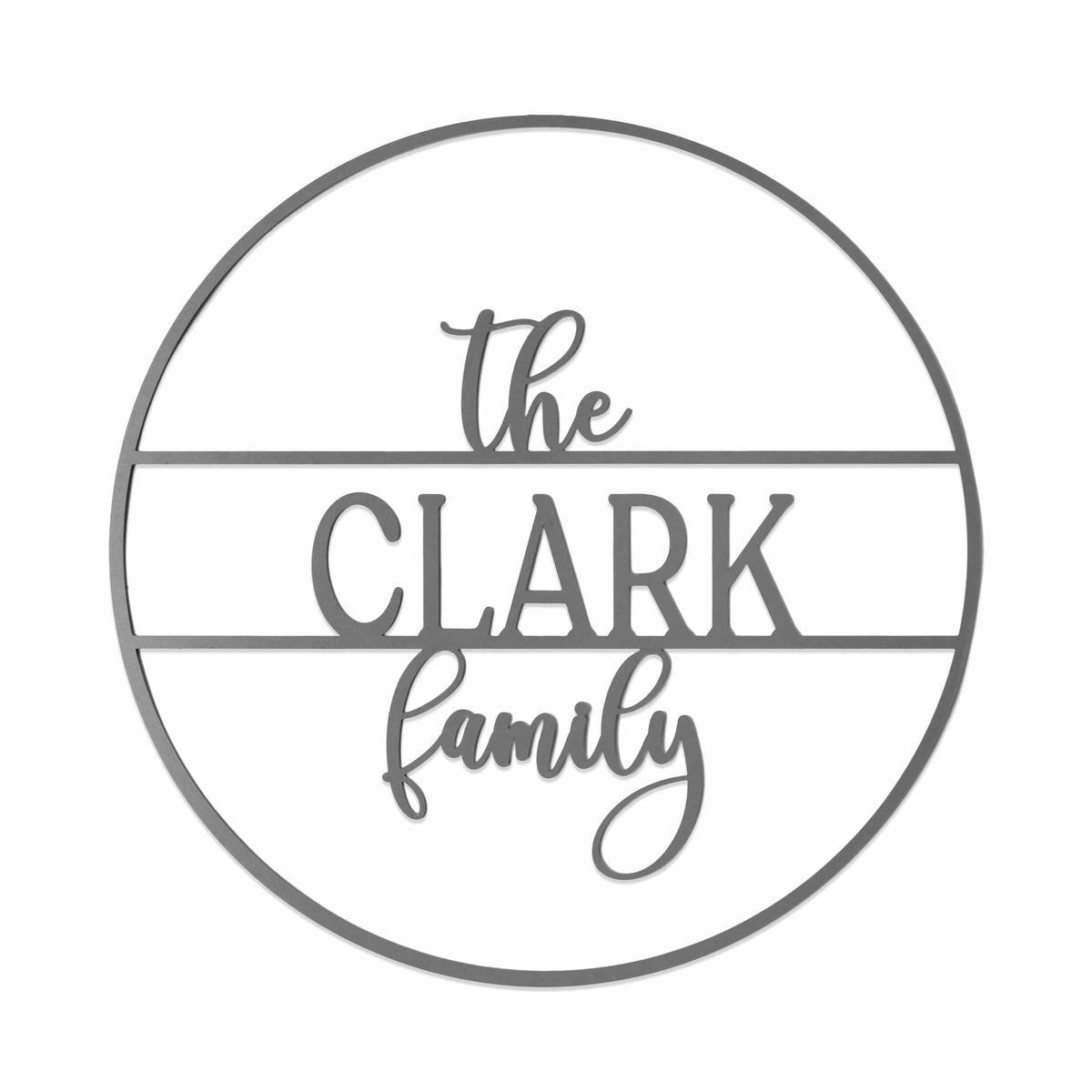 [COL] Chandler Family Sign - 4 Sizes - Personalized Circle Family Name Sign