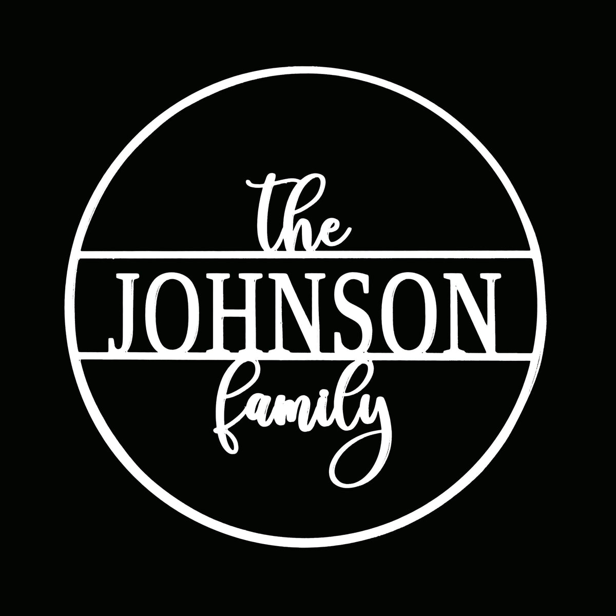 [COL] Chandler Family Sign - 4 Sizes - Personalized Circle Family Name Sign
