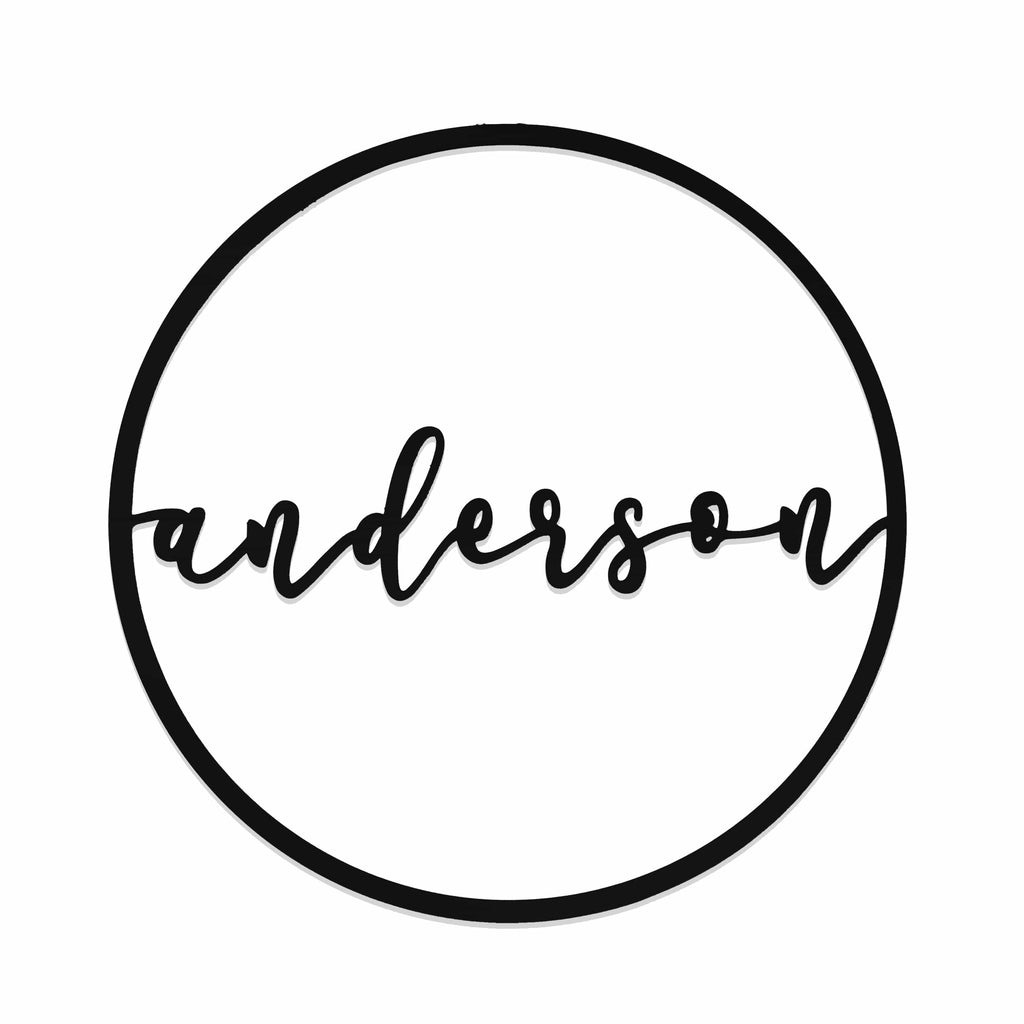 [COL] Minimalist Custom Circle 2 Styles - Script Personalized Metal for Home Decor