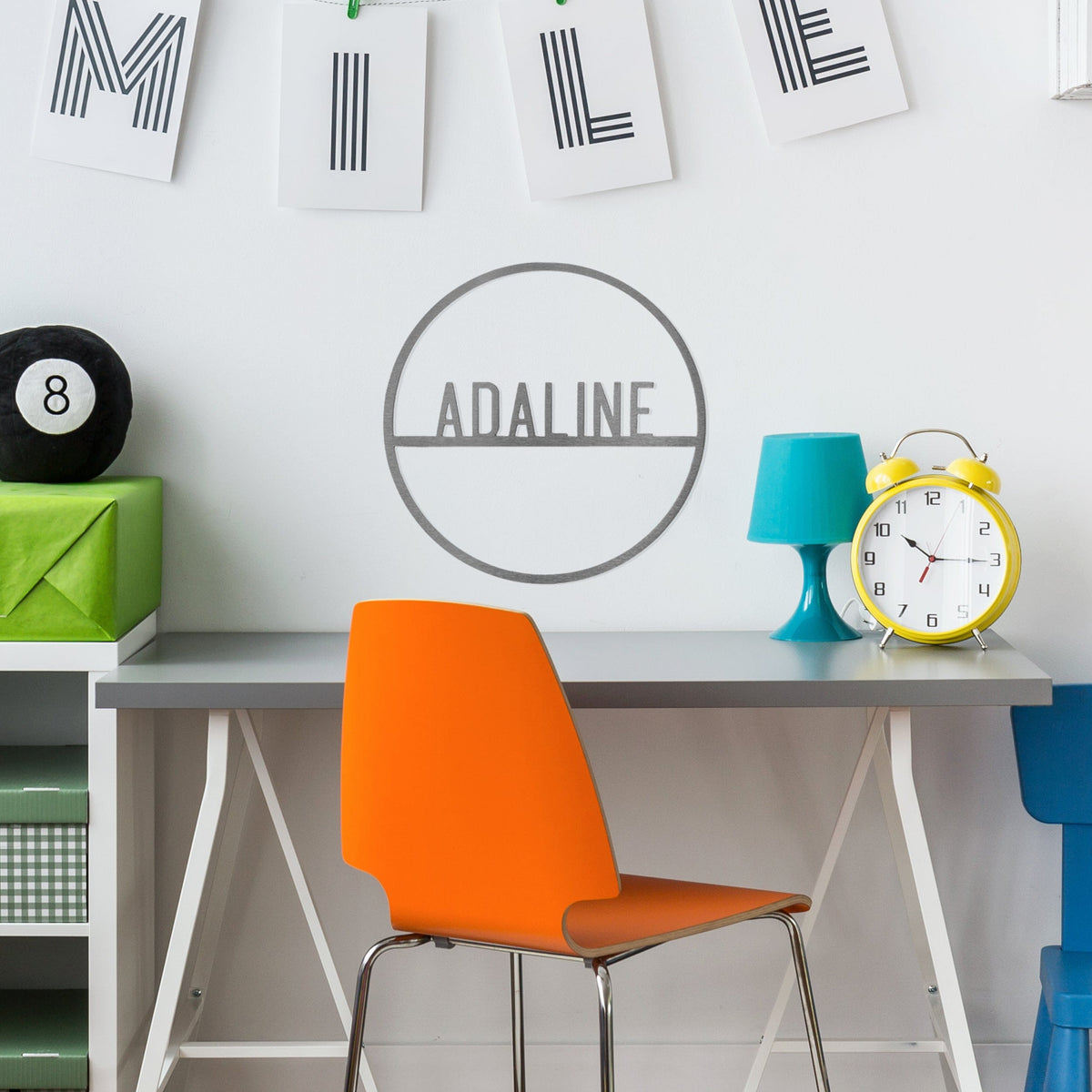 [COL] Minimalist Custom Circle 2 Styles - Script Personalized Metal for Home Decor
