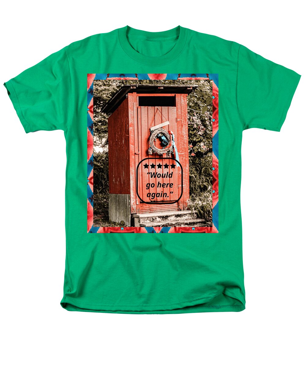 5-star Rated Rustic Outhouse with Review - Men's T-Shirt