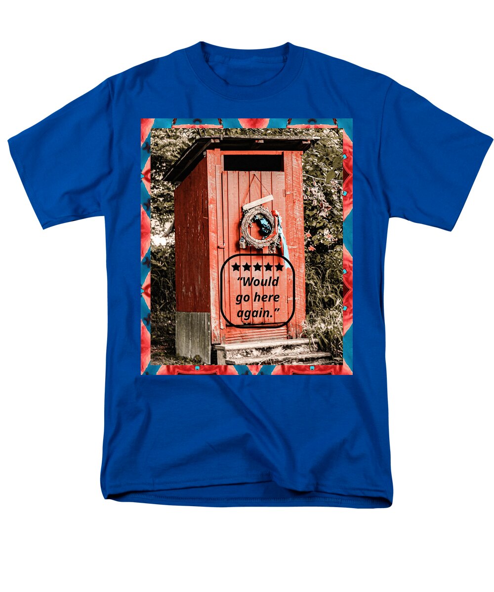 5-star Rated Rustic Outhouse with Review - Men's T-Shirt