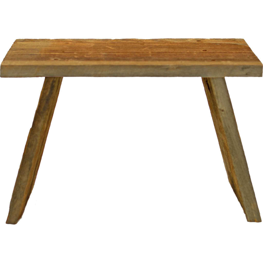 Rustic Redwood Build-Up End Table