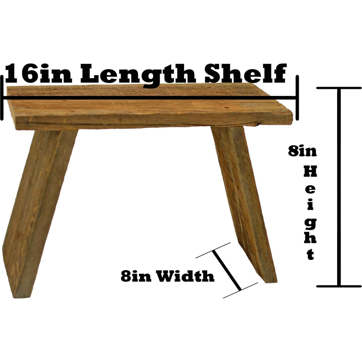 Rustic Redwood Build-Up End Table