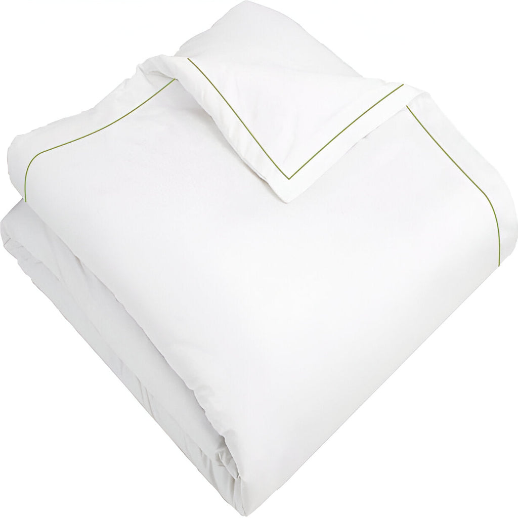 400TC Cotton Single Edge Embroidery Sateen Solid Duvet Cover Set