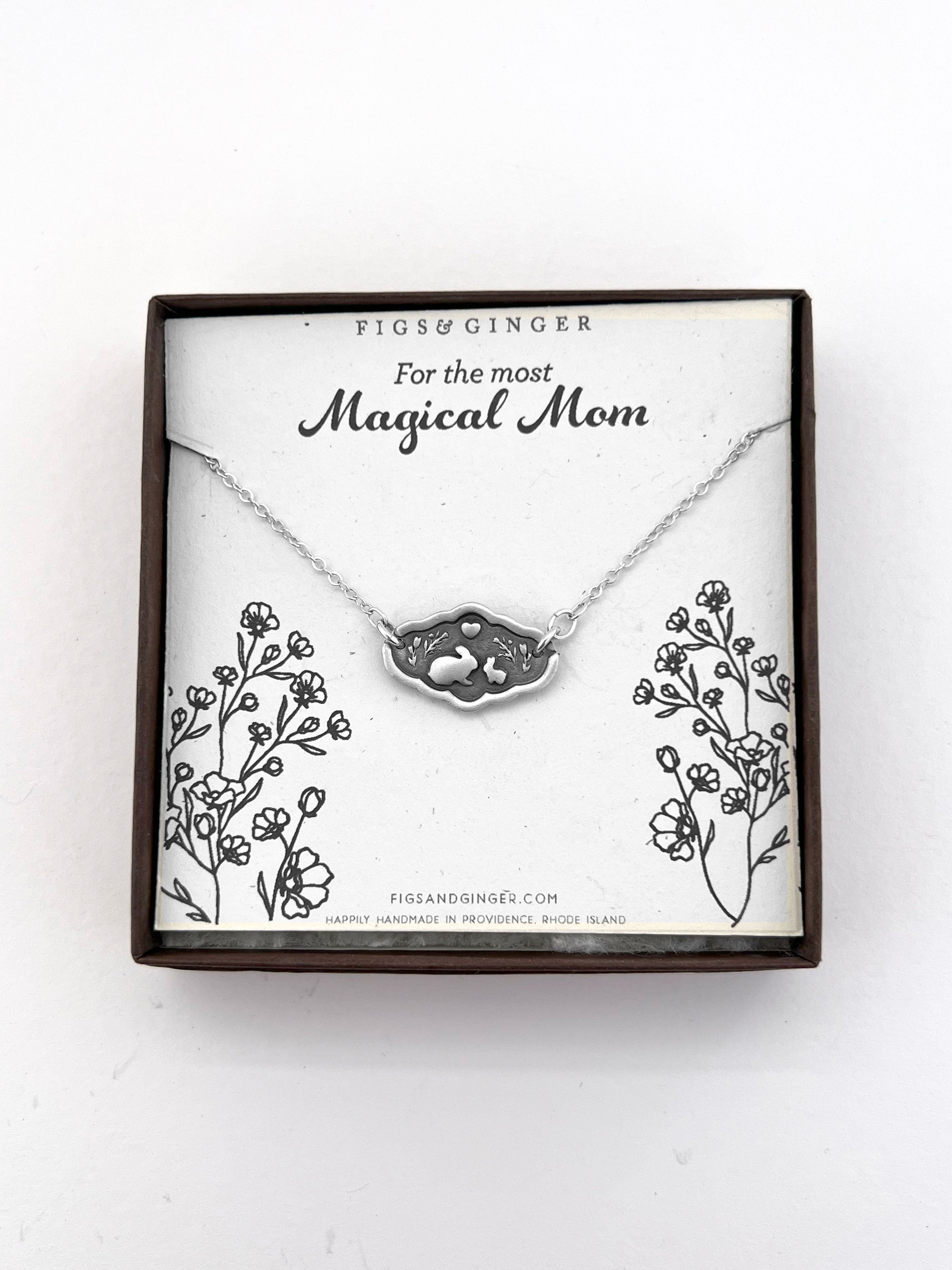 Bunny Mom & Baby Bunnies Necklace
