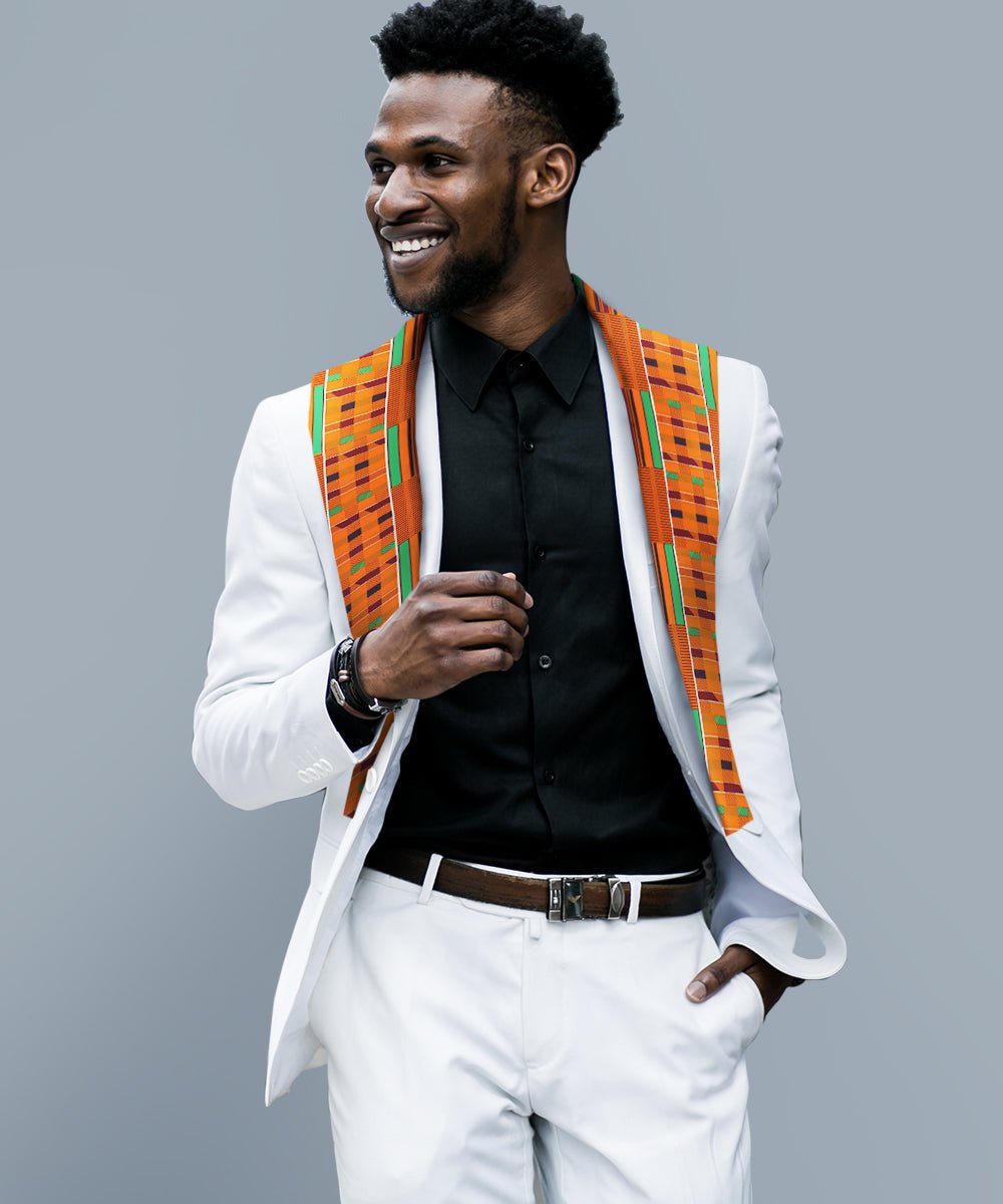 Vittorio Farina Mens' Kente Satin Scarf