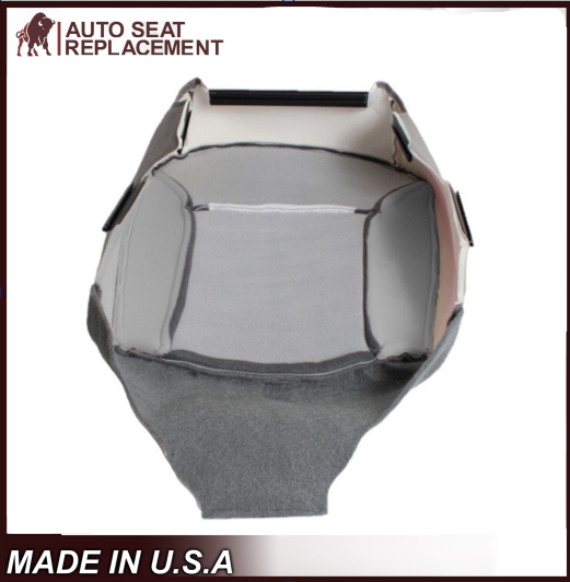 For 2003-2008 Ford E250 Econoline Van Perforated Front Vinyl Replacement Seat Covers in Flint Gray
