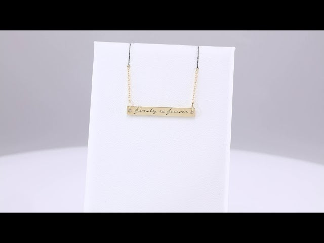 Family is Forever Bar Necklace