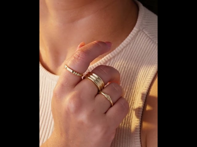 Platinum Engravable Stackable Ring – image 5
