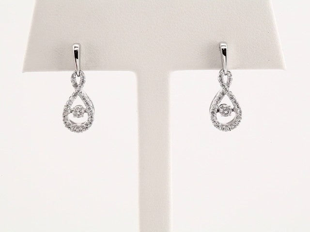 14K White Gold 3/8 CTW Natural Mystara Diamonds® Infinity-Inspired Earrings – image 2