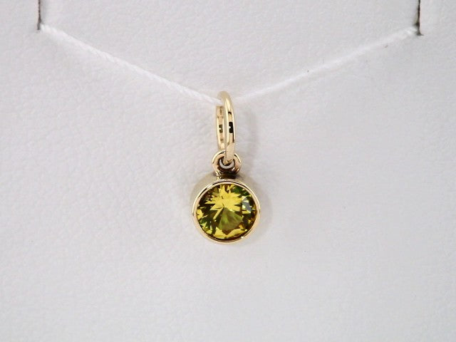 14K Yellow Gold Posh Mommy® Imitation Citrine Charm/Pendant – image 3