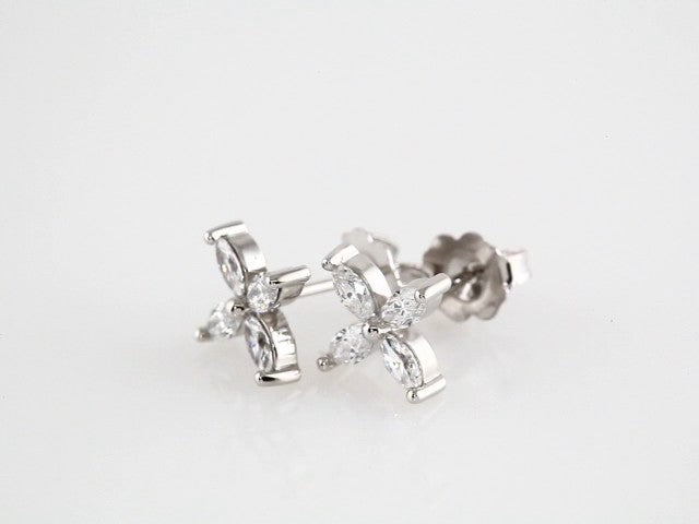 14K White Gold 1/2 CTW Natural Diamond Cluster Earrings – image 3