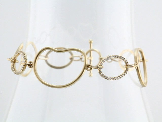 14K Yellow Gold 5/8 CTW Natural Diamond Open Silhouette 8" Bracelet – image 2