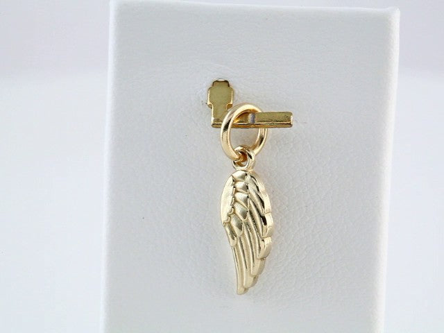14K Yellow Gold Posh Mommy® Angel Wing Charm/Pendant – image 4