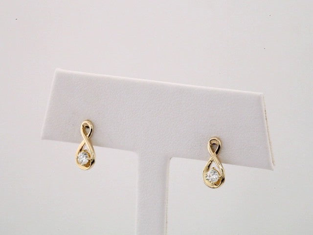 14K Yellow Gold 1/5 CTW Natural Diamond Infinity-Inspired Earrings – image 3