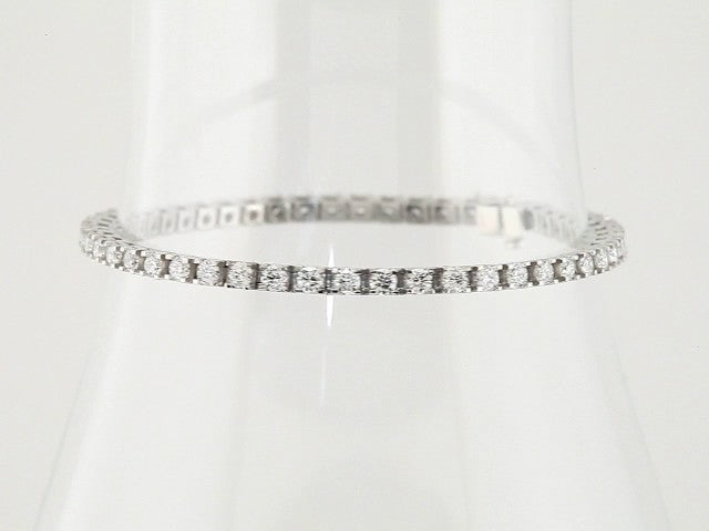 Platinum 4 1/2 CTW Natural Diamond Line 7 1/4" Bracelet – image 4