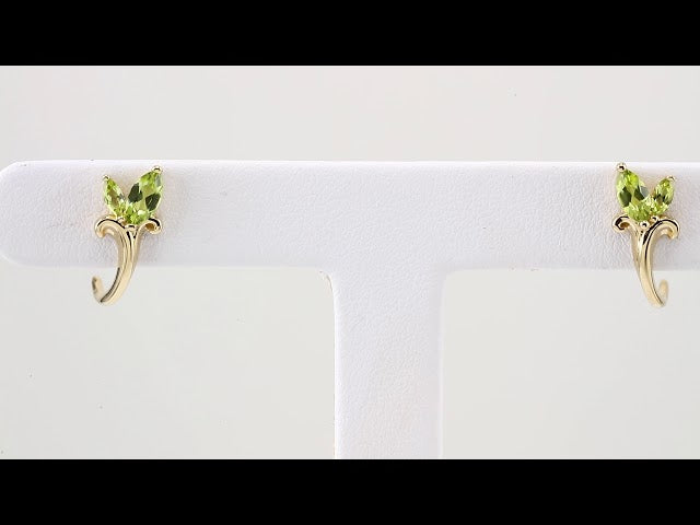 Floral J-Hoop Earrings