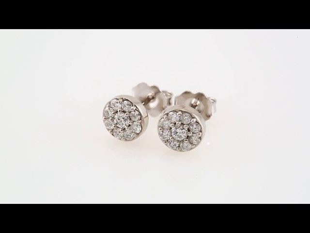 Platinum 3/8 CTW Natural Diamond Earrings – image 3