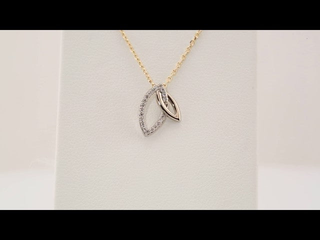 Double Leaf Necklace or Pendant