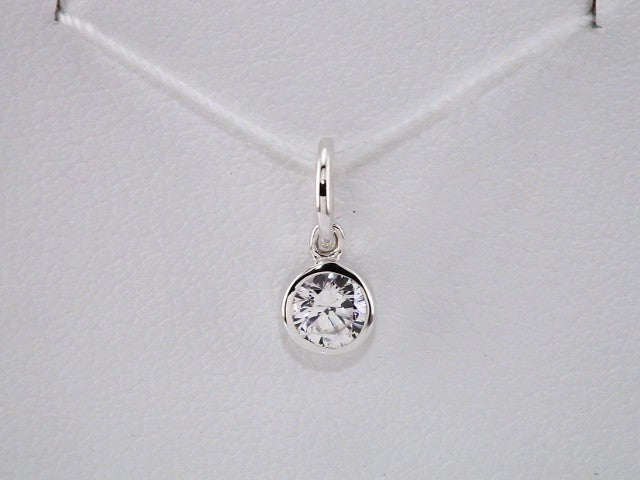 Sterling Silver Posh Mommy® Imitation Diamond Charm/Pendant – image 3