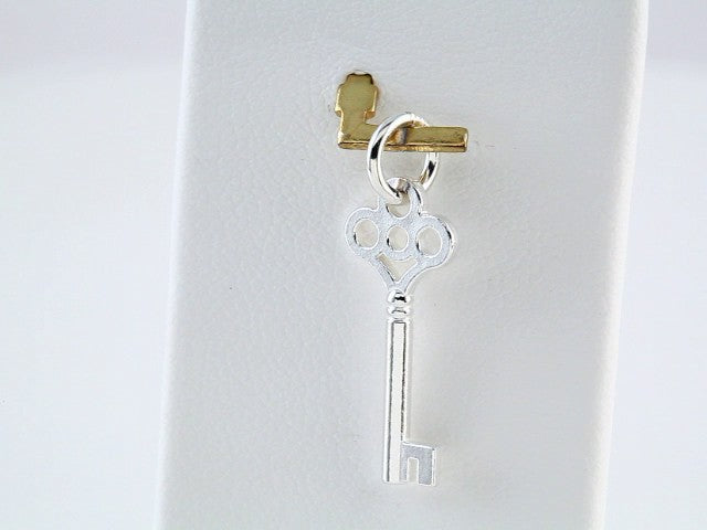 14K White Gold Posh Mommy® Key Charm/Pendant – image 4