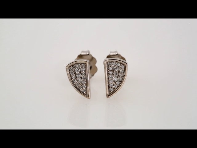 Sterling Silver 1/10 CTW Natural Diamond Earrings – image 3