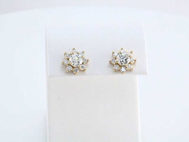 14K Yellow Gold 1 3/4 CTW Natural Diamond Earrings – image 3