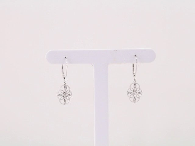 Sterling Silver 1/10 CTW Natural Diamond Filigree Earrings – image 3