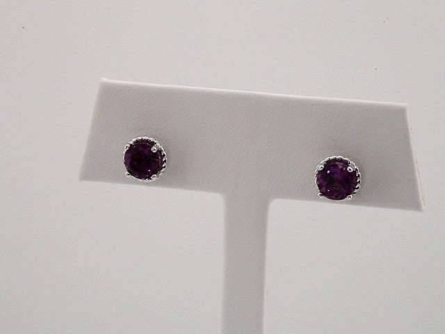 Platinum Amethyst Rope Earrings – image 3