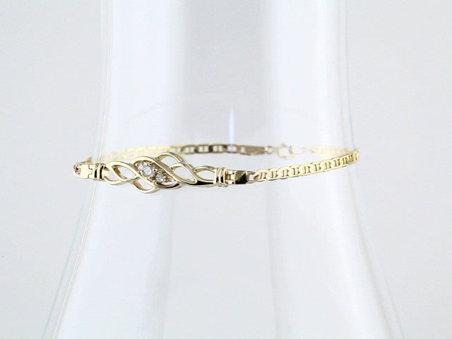 14K Yellow Gold 1/8 CTW Natural Diamond 7" Bracelet – image 3