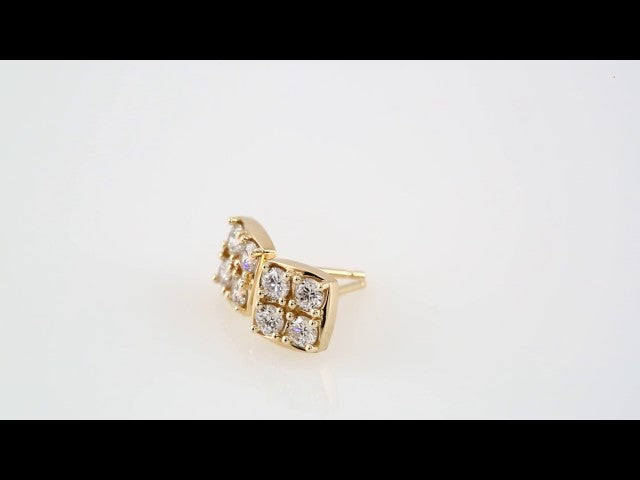 14K Yellow Gold 1/2 CTW Natural Diamond Earrings – image 3