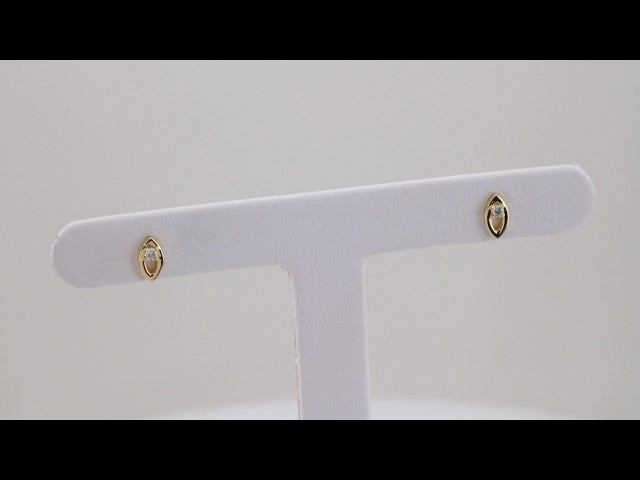 14K Yellow Gold .05 CTW Natural Diamond Solitaire Earrings – image 4