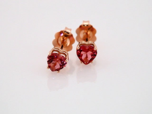 14K Rose Gold Natural Pink Tourmaline Earrings – image 3
