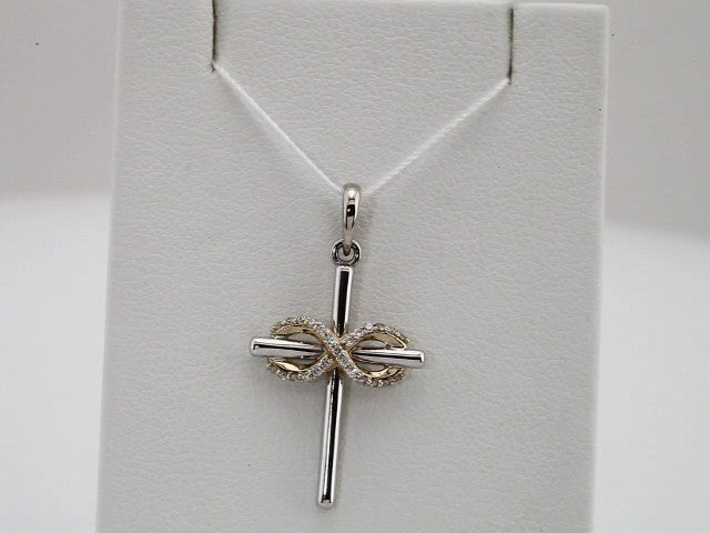 Infinity-Inspired Cross Pendant