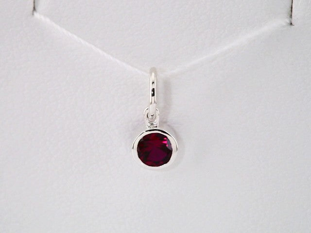 Sterling Silver Posh Mommy® Imitation Mozambique Garnet Charm/Pendant – image 3
