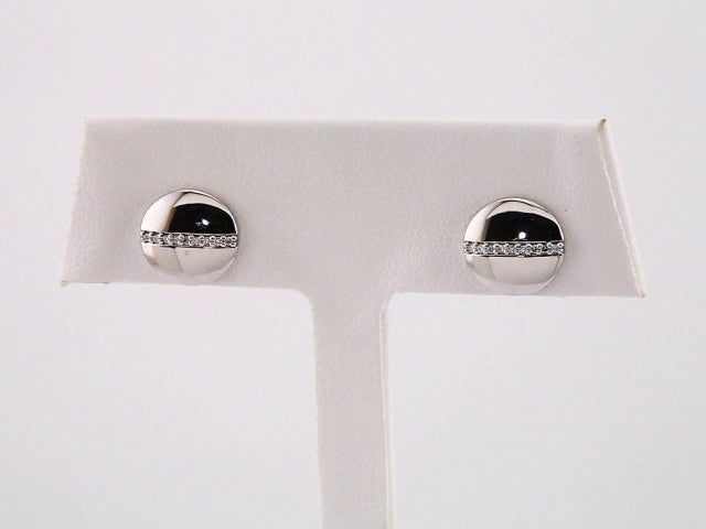 14K White Gold .04 CTW Natural Diamond Circle Earrings – image 3
