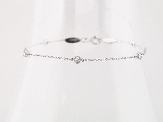 14K White Gold 1/3 CTW Natural Diamond Bezel-Set Station 7" Bracelet – image 5
