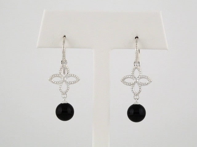 Sterling Silver Natural Black Onyx Earrings – image 3