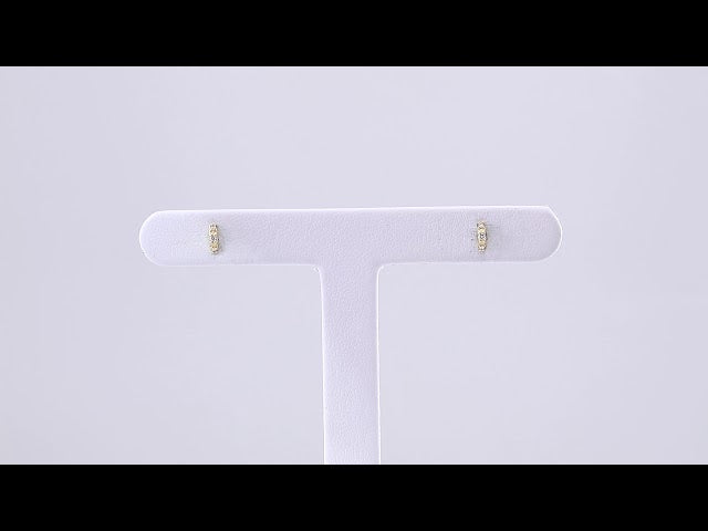 14K Yellow Gold .04 CTW Natural Diamond Earrings – image 3