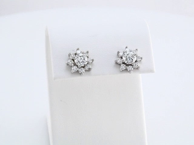 14K White Gold 1 3/4 CTW Natural Diamond Earrings – image 3