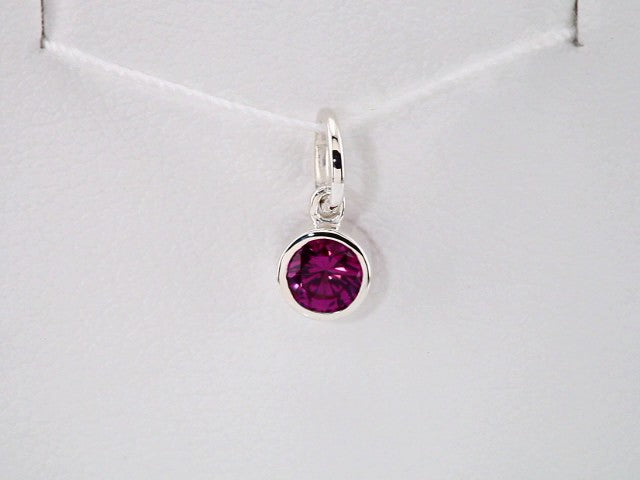 14K White Gold Posh Mommy® Imitation Alexandrite Charm/Pendant – image 3