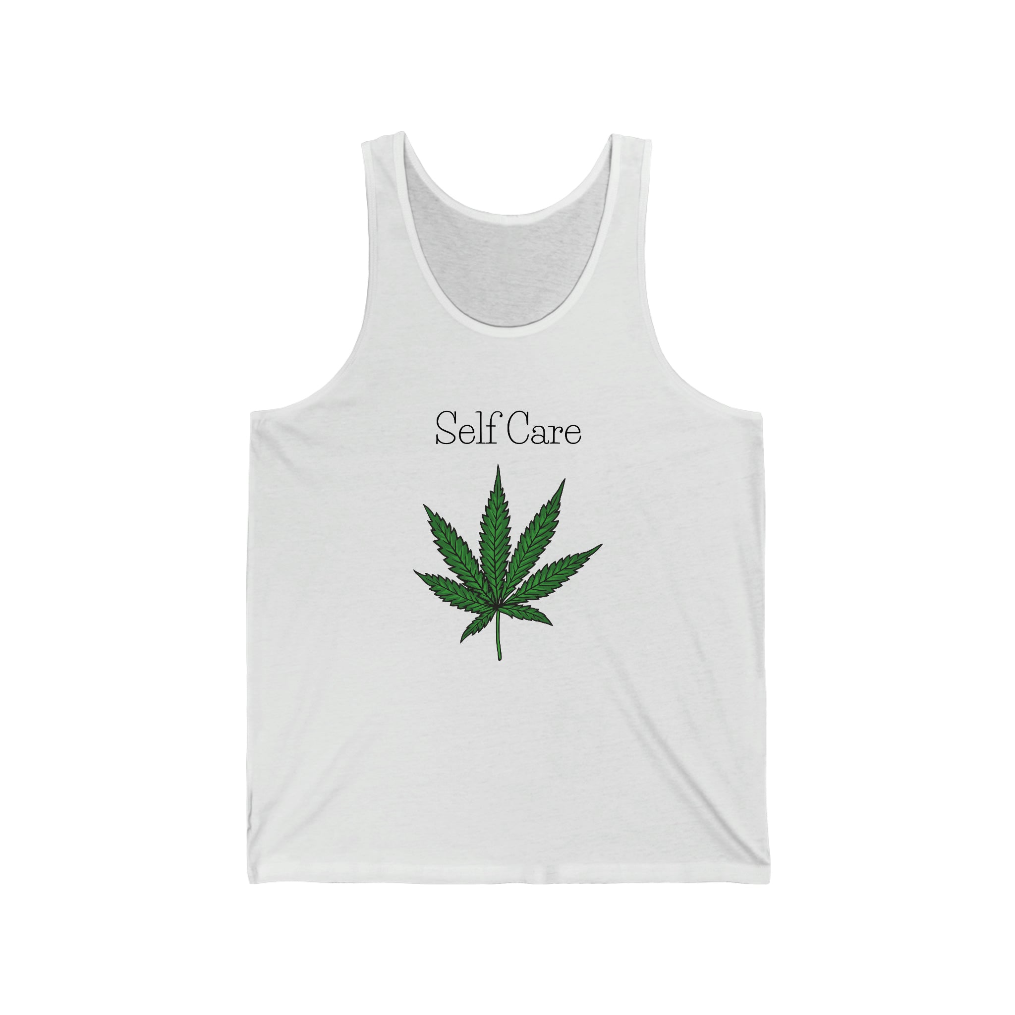 Self Care Cannabis Leaf Jersey Tank