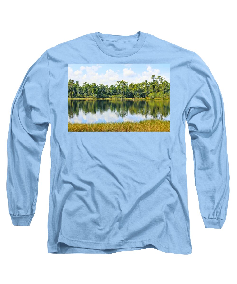 Serene Horse Shoe South Lake in Chuluota Florida - Long Sleeve T-Shirt