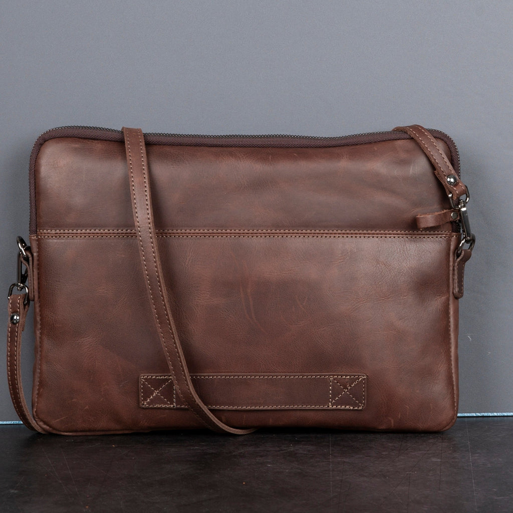 Seward Leather Laptop Bag with Shoulder Strap - MacBook Sleeve 14" & 16"