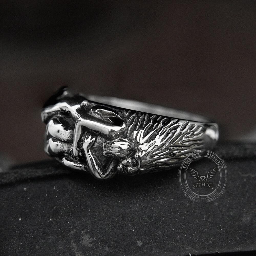 Couple's Hug Stainless Steel Ring