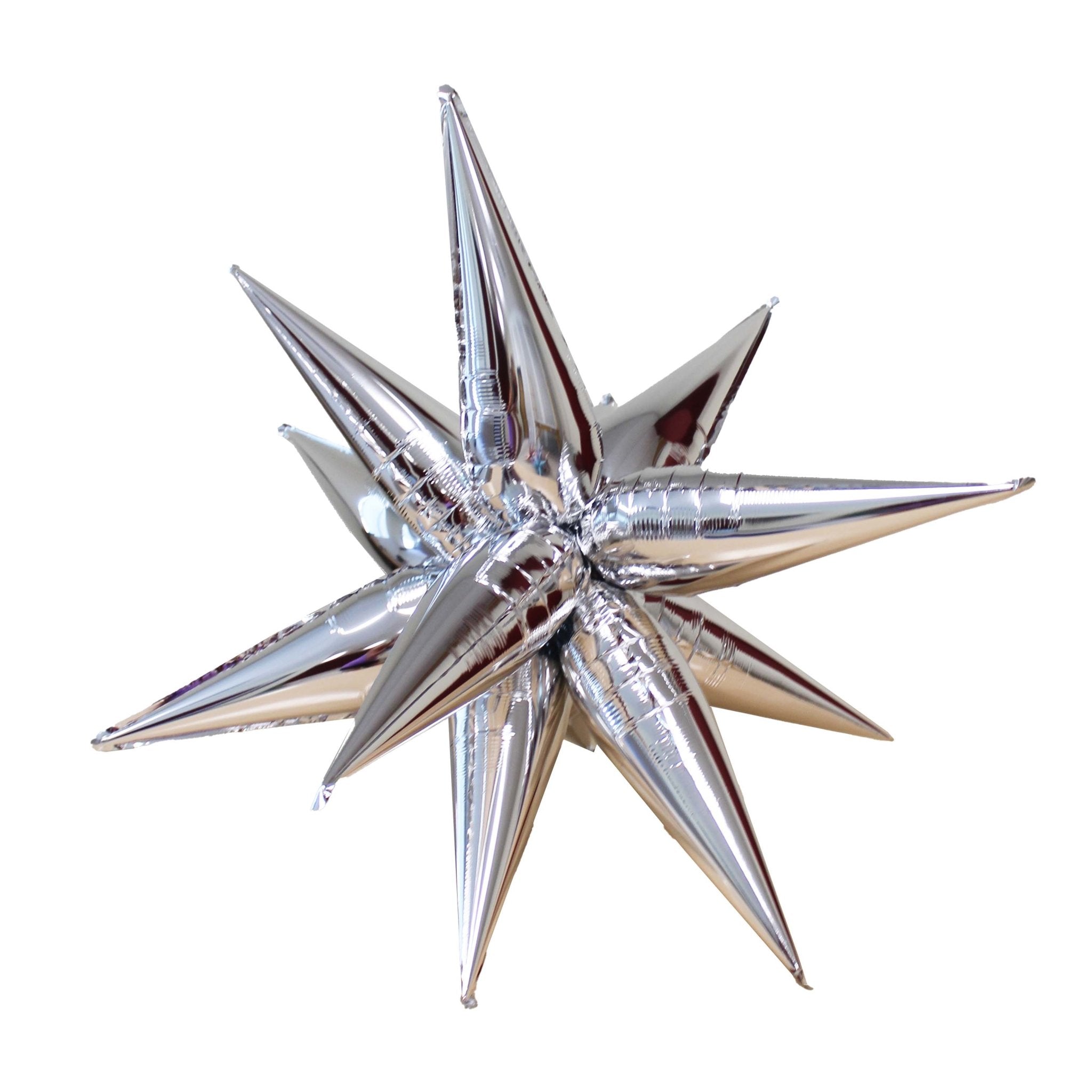 Silver Starburst Cluster Balloon – 26" and 40"