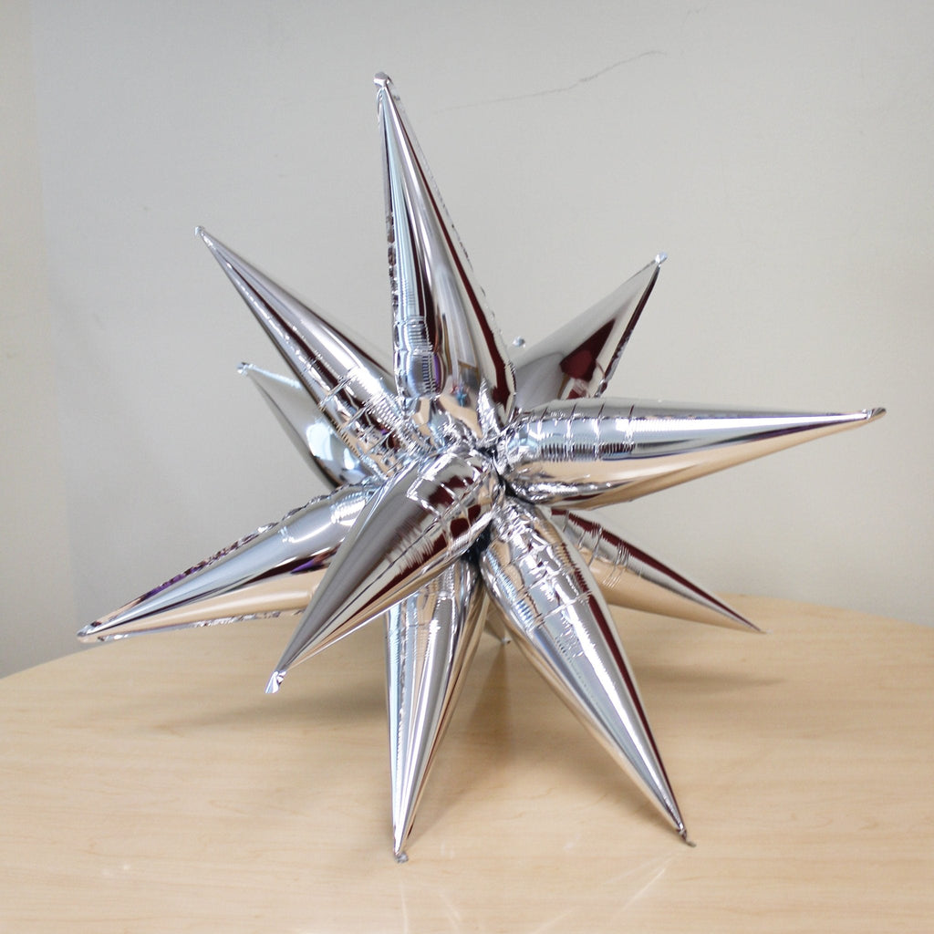 Silver Starburst Cluster Balloon – 26" and 40"