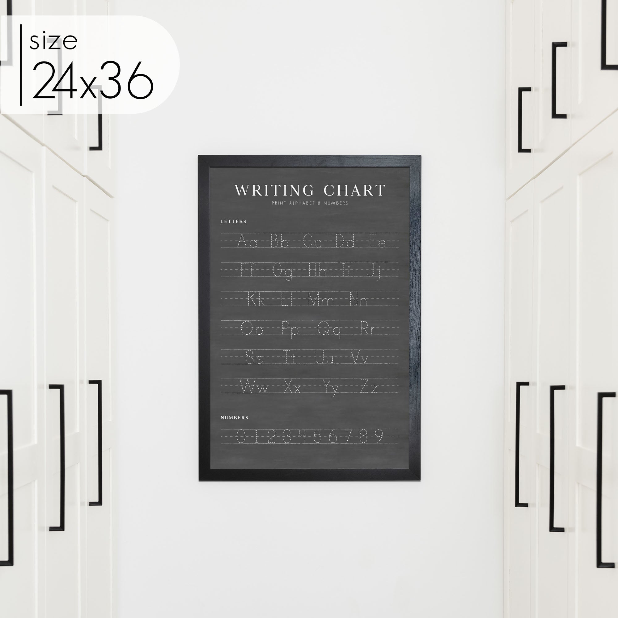 Chalkboard Print Writing Chart